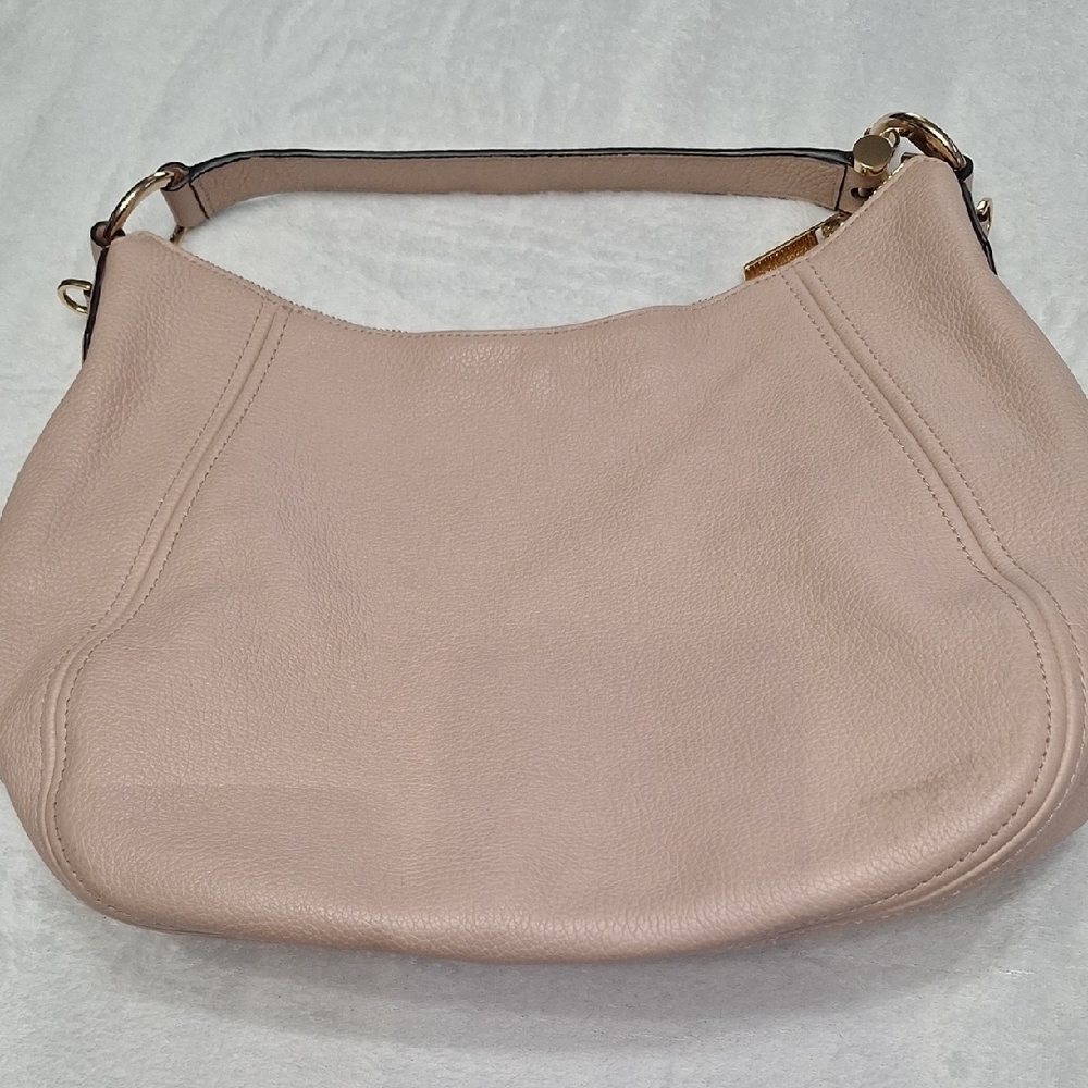 Elegant Pink Leather Shoulder Bag
